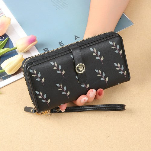 BLACK Minimalist Bifold Purse