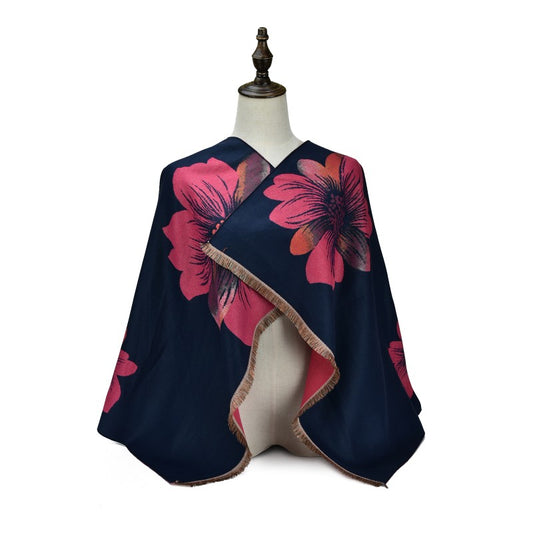 Women Bold Floral Cashmere Shawl