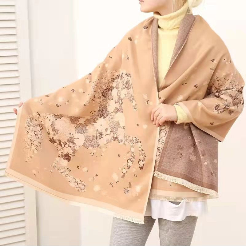 Galloping Grace Cashmere women Shawl