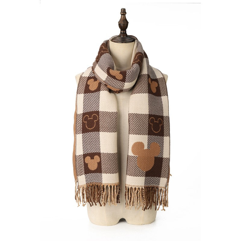 Playful Checked Cashmere women Scarf