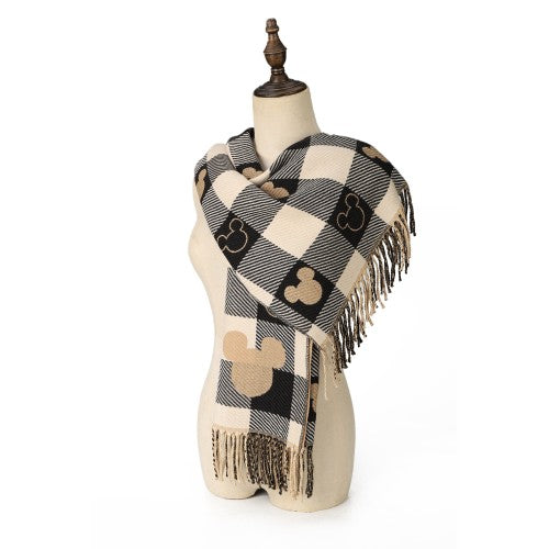 Playful Checked Cashmere women Scarf