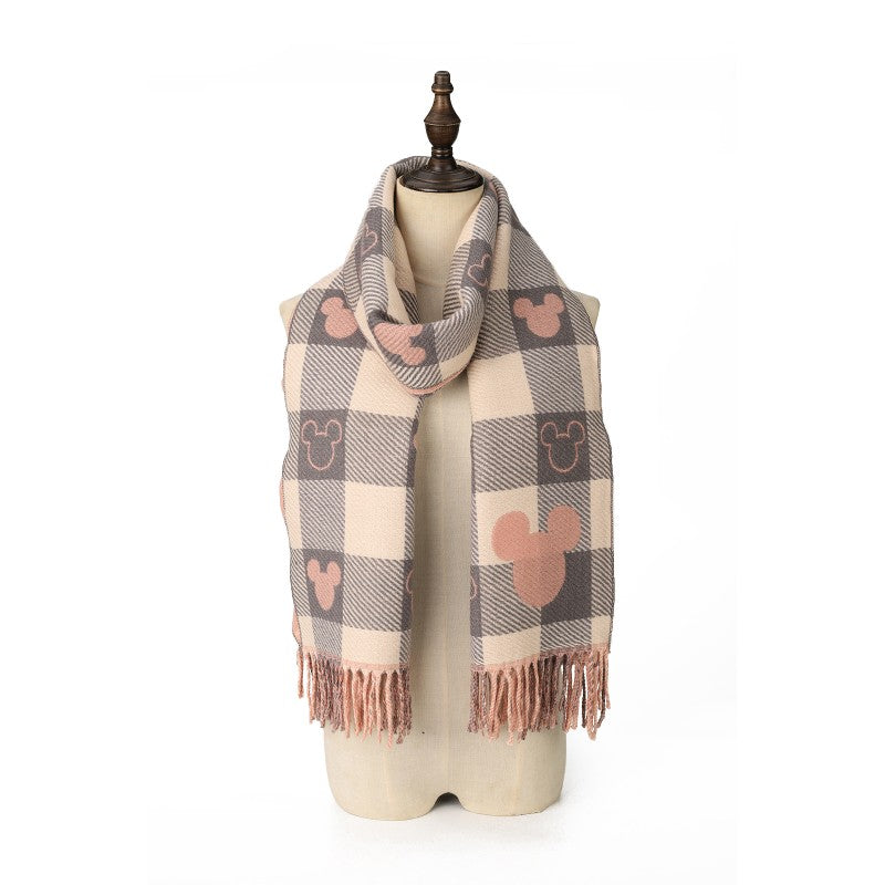 Playful Checked Cashmere women Scarf