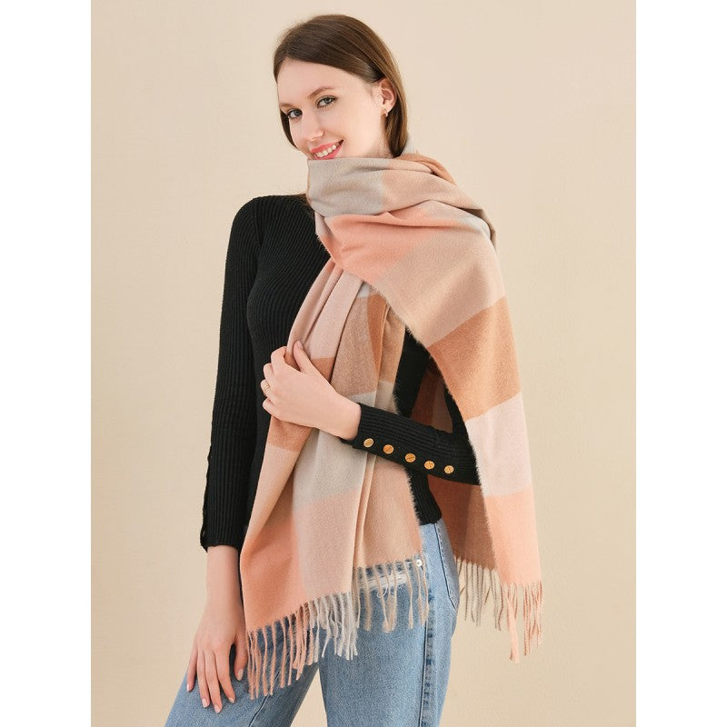 Oversize Autumn &amp; Winter Warm Checkered Scarf