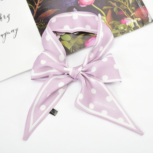 SF1268-PURPLE Charming New Fashion Style Dots Long Scarf