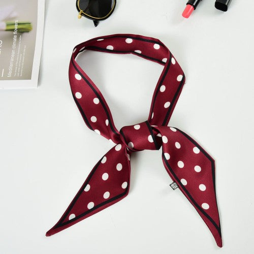 SF1268-RED Charming New Fashion Style Dots Long Scarf