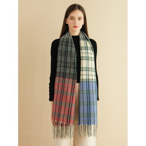 Timeless Plaid Cashmere Scarf- GREEN