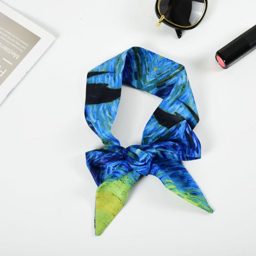 SF1354-BLUE -Ladies Fashion New Flamingo Pattern Scarf