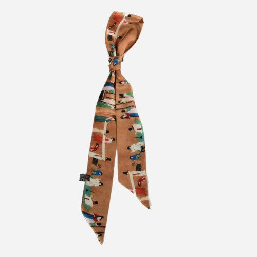 SF1354-BROWN -Ladies Fashion New Flamingo Pattern Scarf