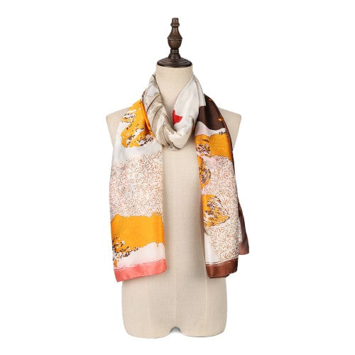 SF1585-YELLOW Watercolor Style Scarf