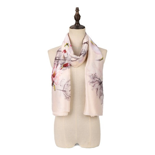 SF1586-BEIGE Floral Pattern Scarf