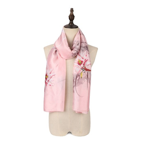 SF1586-PINK Floral Pattern Scarf