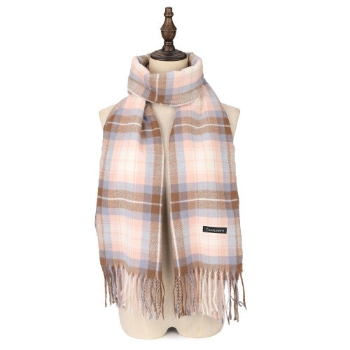 PINK Striped Warm Cashmere Scarf