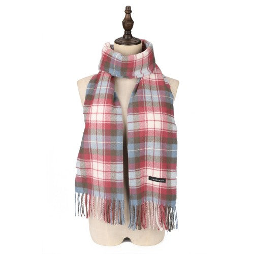 SF1617-RED Striped Warm Cashmere Scarf