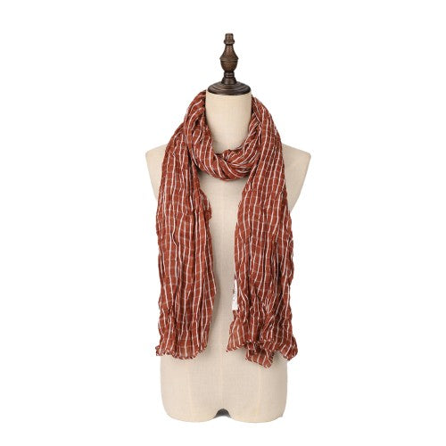 SF1623-ORANGE Slim Line Silklike Scarf