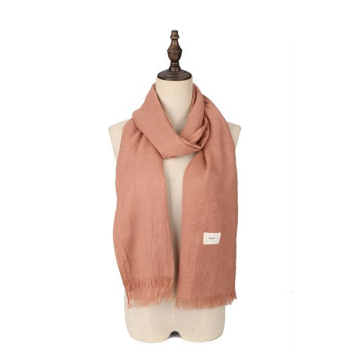 SF1626-PINK Solid Color Simple Style Scarf