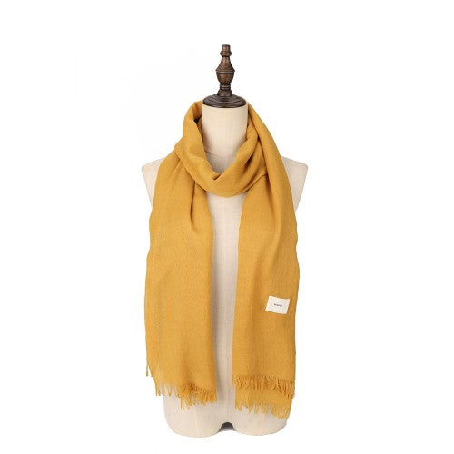 SF1626-YELLOW Solid Color Simple Style Scarf