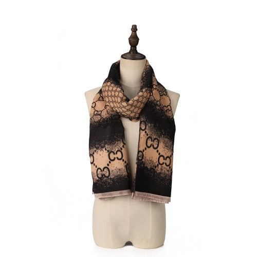 SF1702-BLACK-Women Fashion Winter Scarf