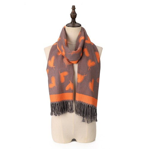 SF1705 ORANGE- Fashion Winter Scarf For Women