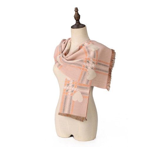 SF1708 PINK- Women's Fashion Winter Scarf