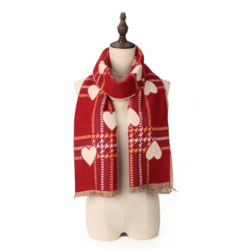 SF1708 RED - Women's Fashion Winter Scarf