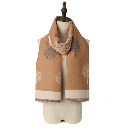 SF1800 KHAKI - Women's Fashion Winter Scarf