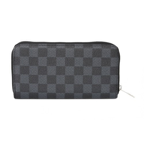 Classic Checkered Zipper women Wallet