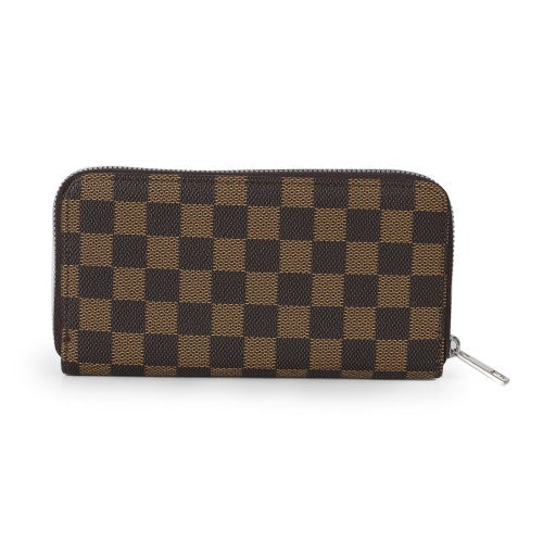 Timeless Checkered Zipper Wallet