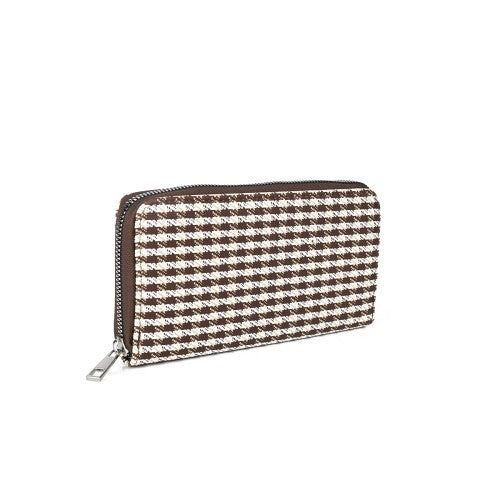 Houndstooth Classic Zipper Wallet