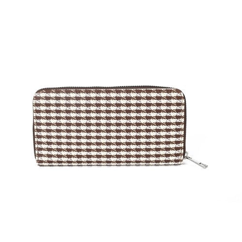 Houndstooth Classic Zipper Wallet