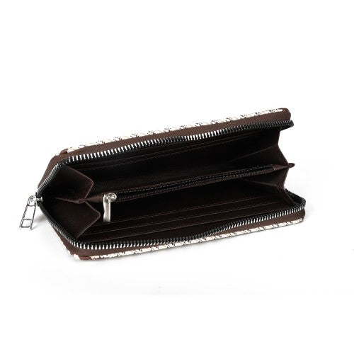 Houndstooth Classic Zipper Wallet